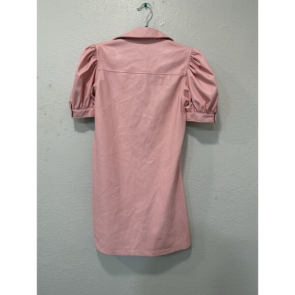 Alice + Olivia Jenn Faux Leather Mini Dress Sz Xs - Picture 4 of 8